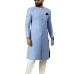 Classic Corn-Flower Blue Achkan for Men | Elegant Ethnic Wear | Jaipurio